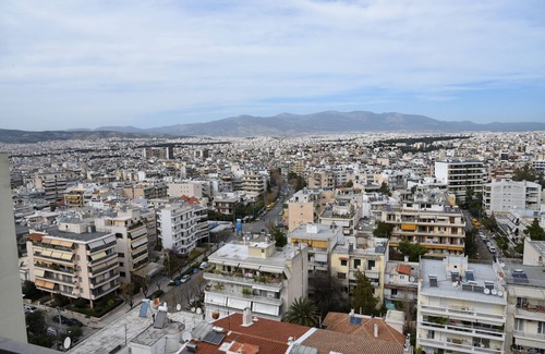 Athens Apartment | 'Tower View' to Acropolis, 300m from metro station Ano Patissia
