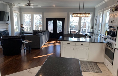 Pottsboro House | Tree Top Lake Views with lake access for swimming fishing boating 250 ft away!