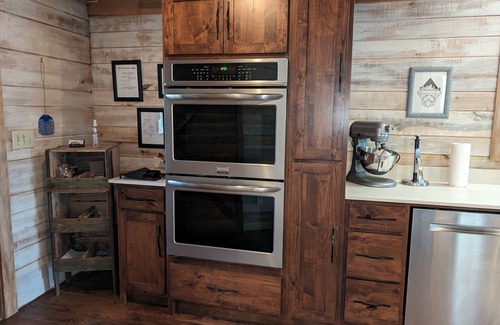Dawsonville Cabin | Tuscan Villa: Sauna ColdPlunge BrideSalon Fireplace Firepit DahlonegaWine