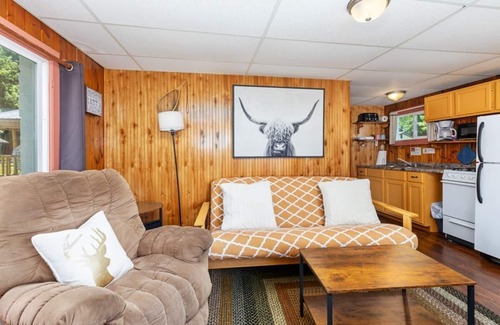 Chippewa Lake Cabin | Twin bed cottage with pickleball court
