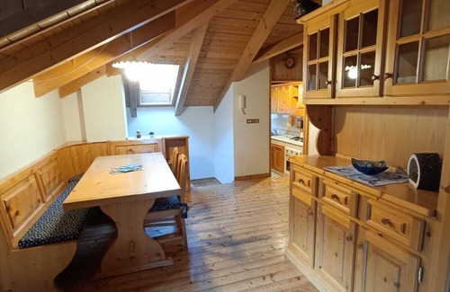 Ossana Apartment | Typical attic room in Fucine di Ossana for one or two families