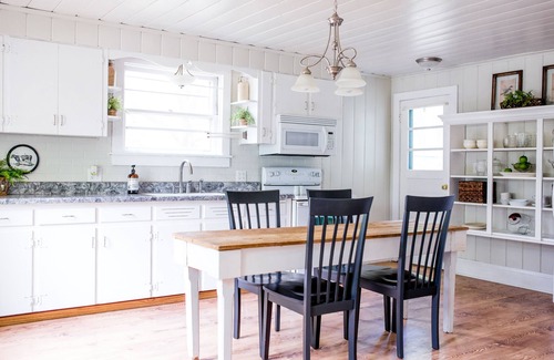 Gotham Cottage | Unique! A renovated old railroad depot turned into a cozy cottage.