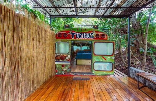 Concepcion House | UNIQUE COLOURFUL BUS NEAR AIRPORT COSTA RICA