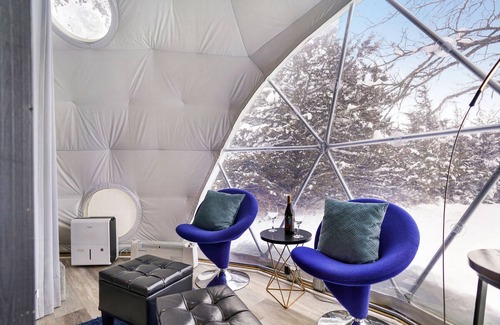 Ashland Cabin | Unique, Fun, and Modern Queen Dome - 2 Queen Beds. Loft Accessed by Ladder.