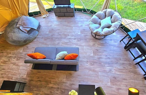 Mohawk Cabin | Unique Glamping Dome @ Mammoth Ridge RV Park and Campground.