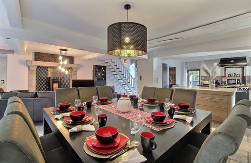Chimay Villa | Villa for 21P with pool by the river