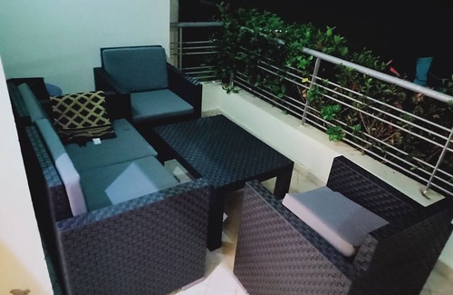 Lamharza Essahel Villa | Villa front pool and garden at Savannah beach