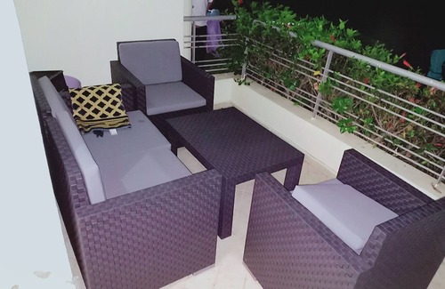 Lamharza Essahel Villa | Villa front pool and garden at Savannah beach