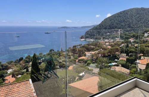 Eze Villa | Villa L'Ourmège/Exceptional sea view and 8-minute walk to the beach