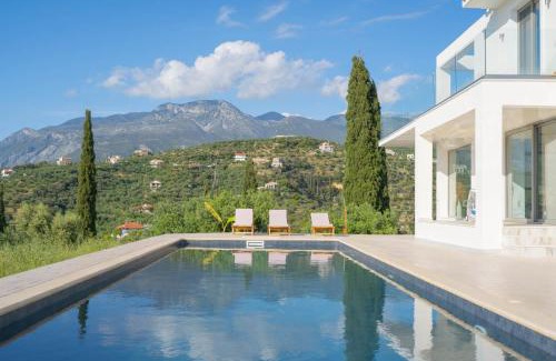 Kalamata Villa | Villa Sadova Private pool Panoramic view