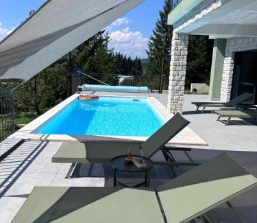 Ravna Gora Villa | Villa Stella Verde - Wellness Villa with a swimming pool, hot tub and sauna