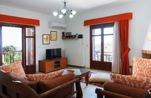 Agia Triada Villa | Villa Sunset with stunning sea view, kids area and hammocks on roof terrace