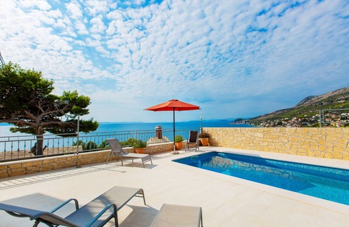 Dugi Rat Villa | Villa Tergo with pool and panoramic view