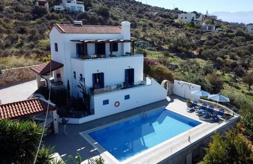Kokkinon Khorion Villa | Villa Thymari with panoramic sea view, in Kokkino Horio
