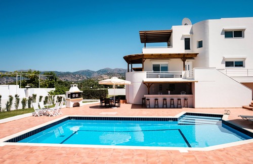 Milatos Villa | Villa Triton with large garden, private pool and stunning sea views, East Crete