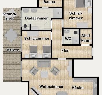 Wangerooge Apartment | Villa Verdi Ferienwohnung 9