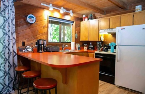 Rhododendron Cabin | Vintage Creekside Cabin, trails, WiFi, wood-stove, 20 min drive to skiing