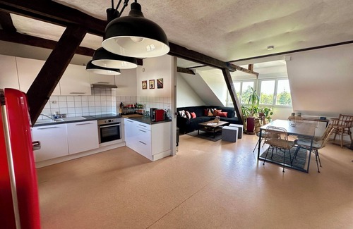 Mulhouse Apartment | Vintage Loft 155 m² 4 bedrooms Parking, Netflix, Ultra-fast fiber Wifi