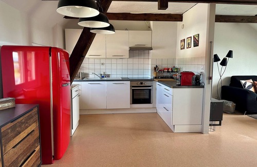 Mulhouse Apartment | Vintage Loft 155 m² 4 bedrooms Parking, Netflix, Ultra-fast fiber Wifi