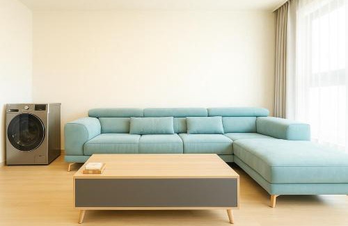 Songdo Apartment | W 2BR 60m2 Newly Built High Floor APT 2min to Hyundai Outlet Triple St 2Free Parking
