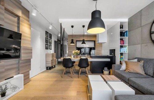 Powazki Apartment | Warsaw Wola Apartment - Parking, Balcony, Workdesk - by Rentujemy