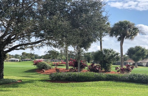 Estero Villa | Water and golf course views in Country Creek!