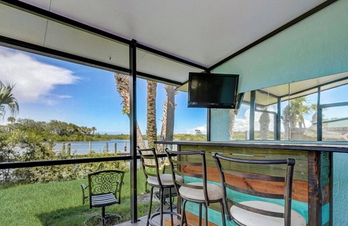 New Smyrna Beach Condo | Waterfront 2BR/1BA Fully Furnished Condo in New Smyrna Beach w Private Boat Slip