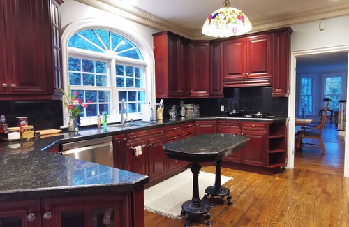 Vaudreuil House | Waterfront Heated pool Private acre yard BBQ Wood Fireplace