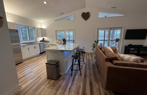 Fair Play House | Waterfront home with water views from the large deck and dock on deep water