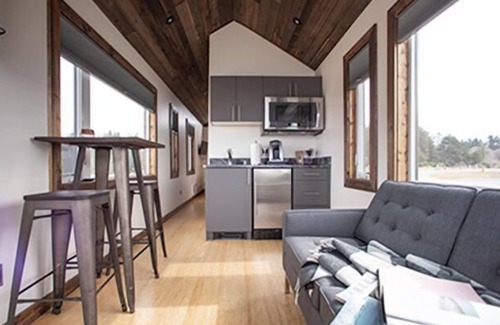 Coos Bay Cabin | Waterfront Kamp Haus - Our Kamp Haus cabins are well appointed and cozy within an efficient layout designed for up to 2 guests to stay in comfort.