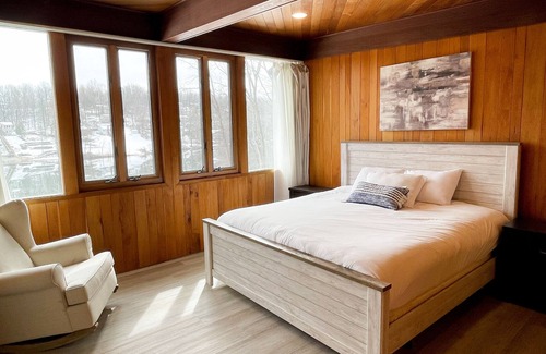 Mcafee Villa | Waterfront villa w pool, hot tub, huge backyard