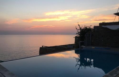 Pisses Villa | Waterfront villa "Afros" with a pool, direct access to the sea and a small beach