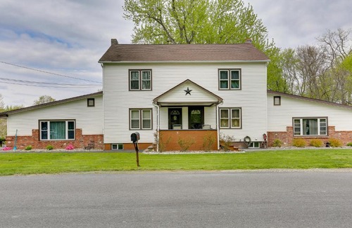 Wallkill House | Waterfront Wallkill Duplex Home with Fire Pits!