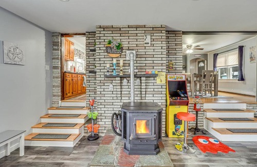 Wallkill House | Waterfront Wallkill Duplex Home with Fire Pits!