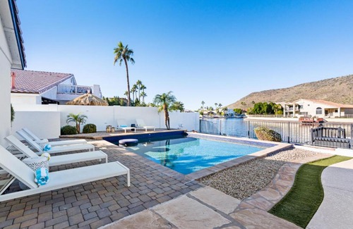 Arrowhead Lakes House | Waterside - Lavish Lakeside Property with Heated Pool and Pontoon Boat