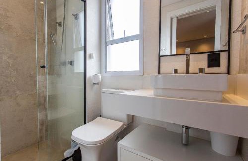 Campo Belo Apartment | Wehome -Duplex: barbecue and city view