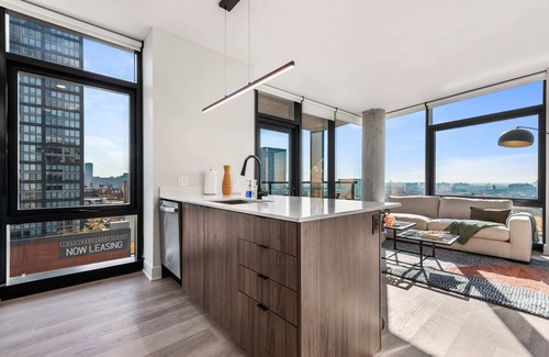 West Loop Apartment | West Loop Scenic Views + Private Balcony Retreat