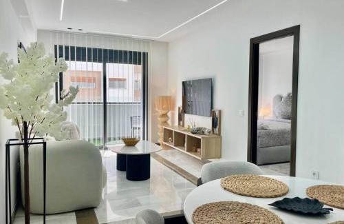 Tangier Apartment | White minimalist & Stylish 2 Bedroom with Balcony