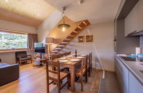 Vercorin Apartment | Wifi, 250m from shops, sauna, hammam, tv, ski locker, 67m², Vercorin