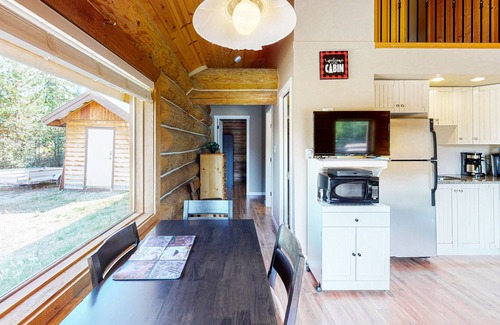 Lac Le Jeune Cabin | Wilderness resort cabin with deck, full kitchen, complimentary internet