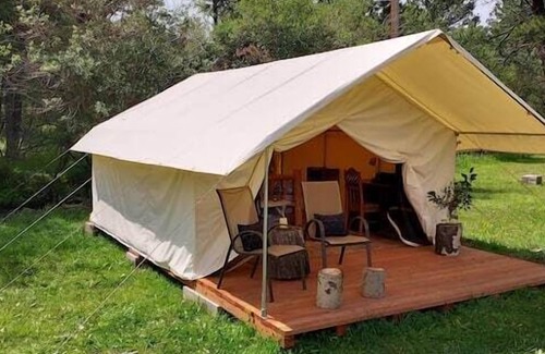 Saddlestring House | Wildwood Wall Tent, Wildwood Wall Tent by the Stream