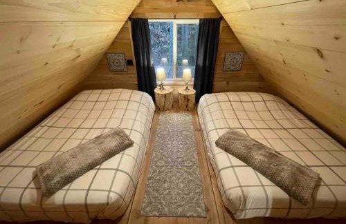 Regional District of Nanaimo House | Wind Down Log Cabin in the Woods with Cozy Woodstove