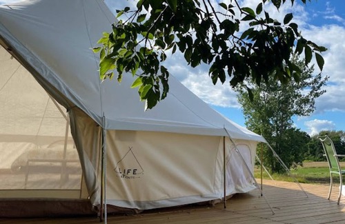 Lodi RV Rental | Wine Country Bell Tent w/King Bed