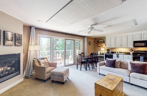 Rosario Condo | Wonderful escape with water access, three balconies, W/D, & gas fireplace