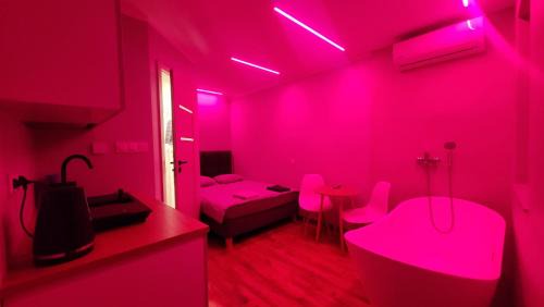 Checiny Apartment | Wrzosowe Wzgórze - Małe Studio z Wanną w Pokoju