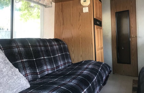 Downtown San Jose Apartment | Your home away from home on wheels small Rv with room for two with small kitchen