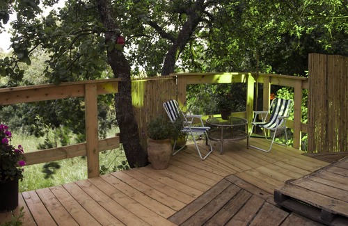 Amirim Ski Chalet | Yurt located in a little oak grove