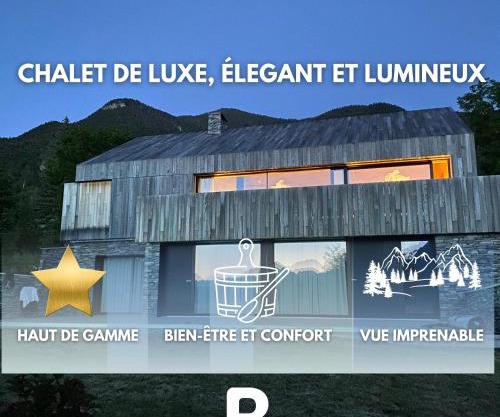 Élégant chalet contemporain - sauna - piscine -10p