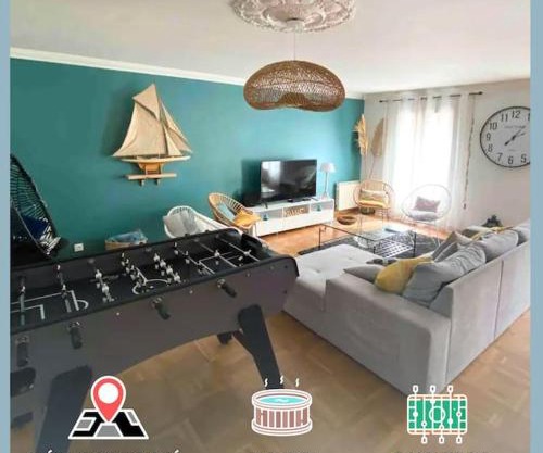 ღ L'Escale bleu Villa avec Jacuzzi et Baby-foot