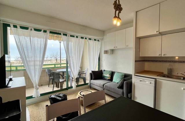 1* apartment for 2 to 4 people with breathtaking views of the ocean at Mimizan Plage